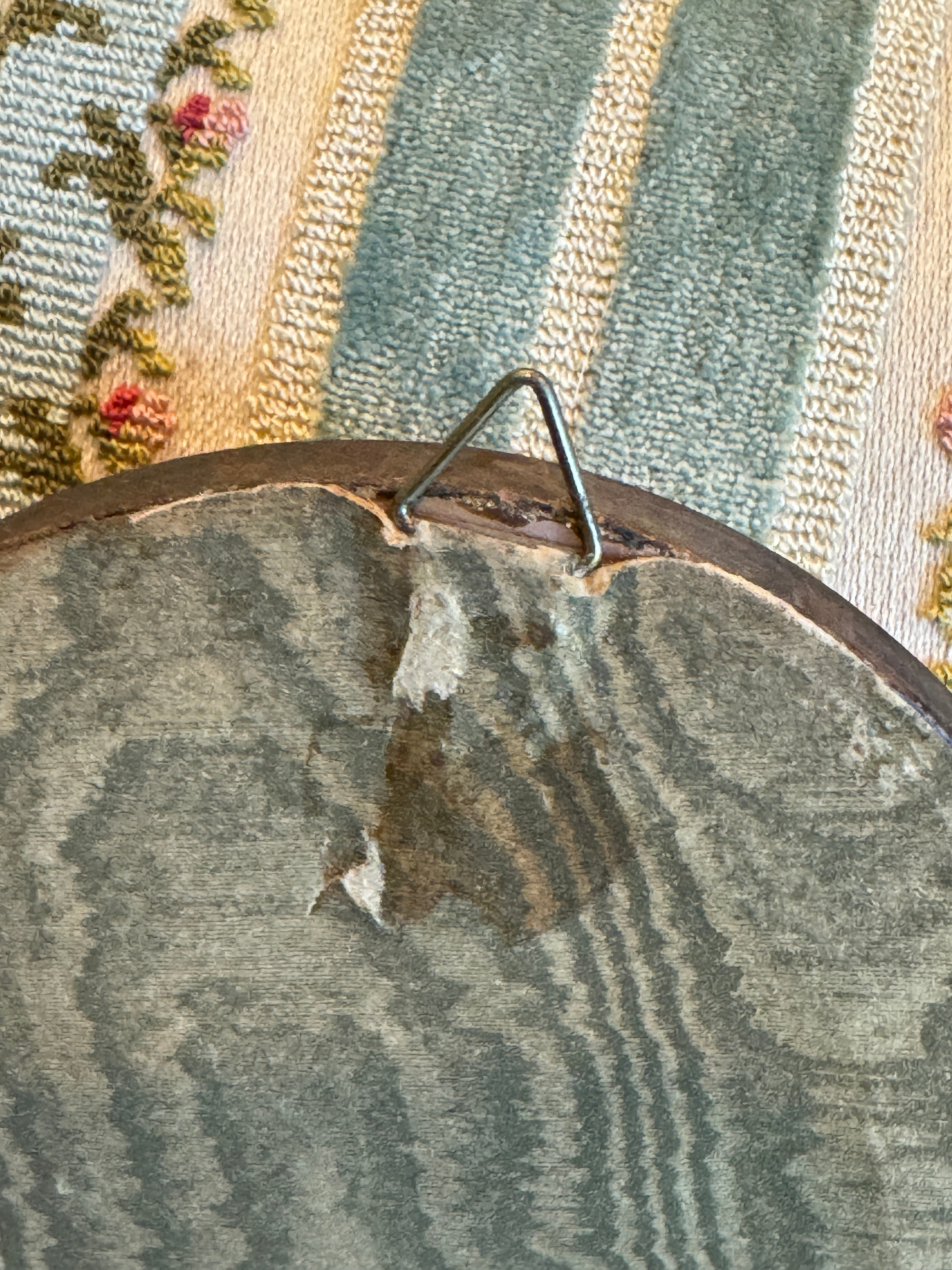 Lovely Antique French Miniature Oil Painting