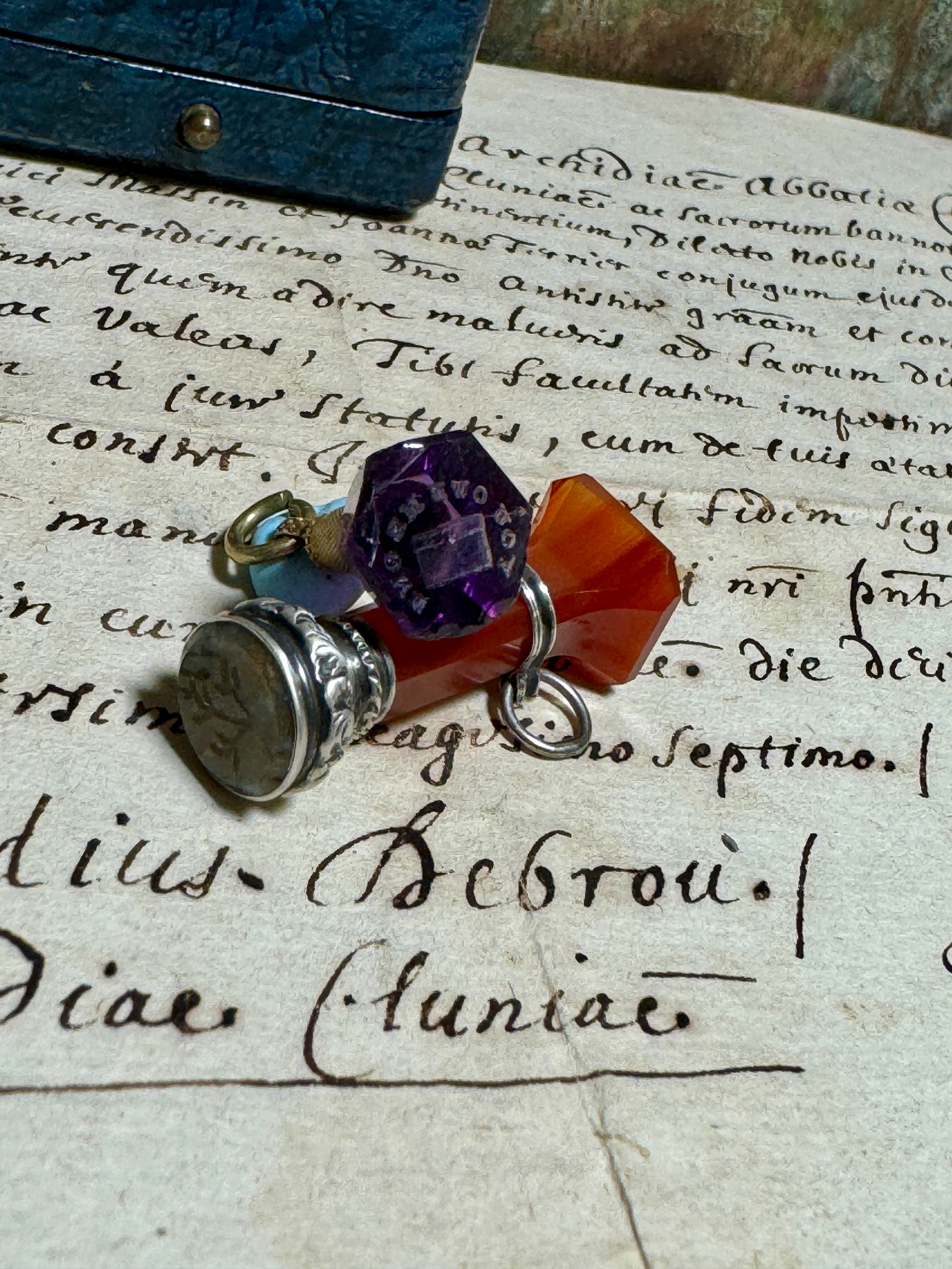 Antique Georgian Amethyst Motto Seal/