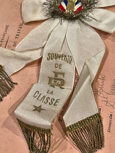 BEAUTIFUL White "FR" with Tinsel Trim Conscrit