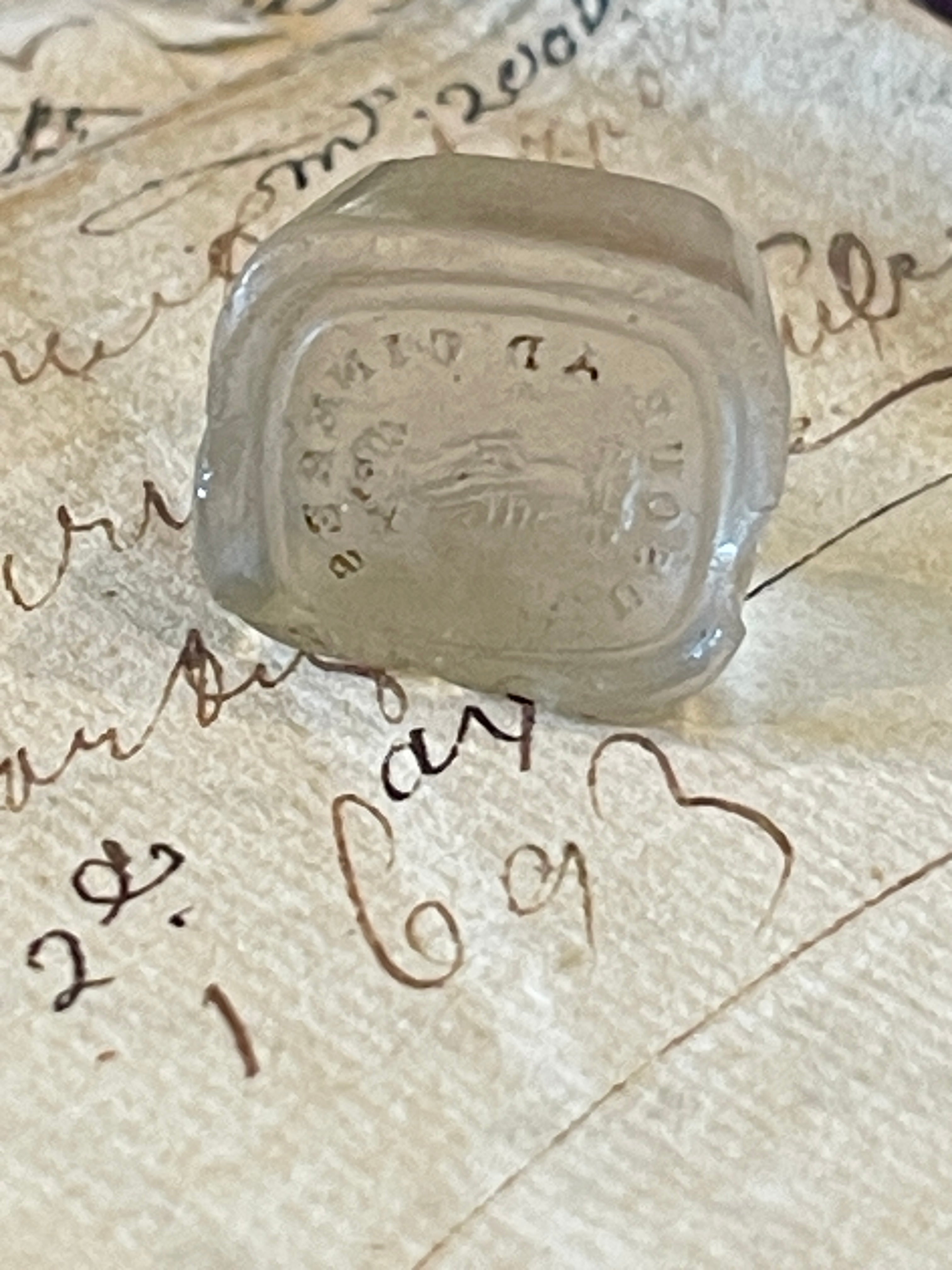 Antique Georgian Intaglio Seal  - "Usque Ad Cineres" - "From The Ashes To The Ashes"