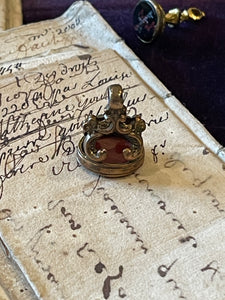 1800's Victorian "Lapine" or Bunny Intaglio Seal FOB Pendant