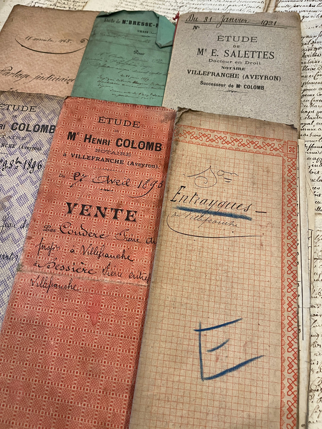 Original BEAUTIFUL French Document folders