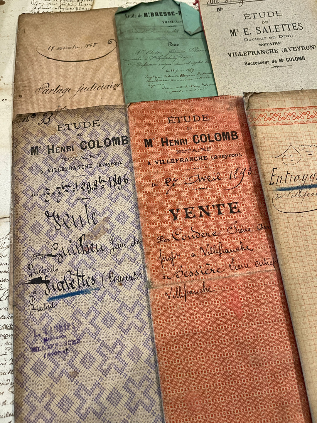 Original BEAUTIFUL French Document folders