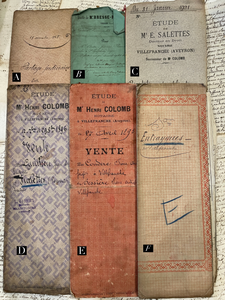 Original BEAUTIFUL French Document folders
