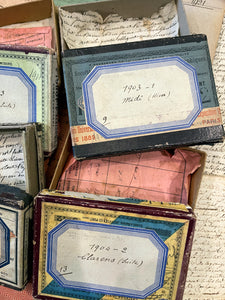 Original Antique French Paper Boxes - Set D