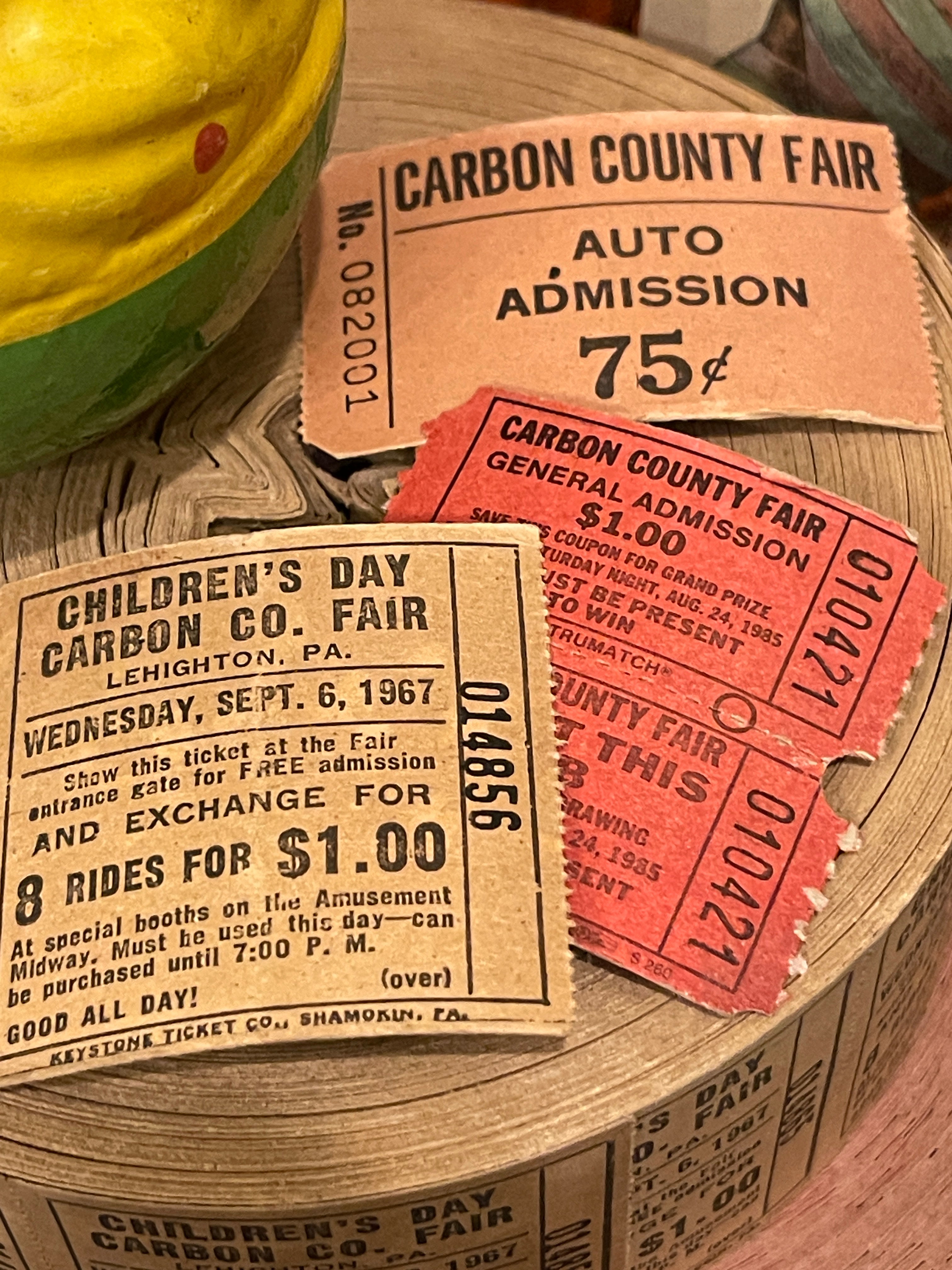 Vintage FAIR Tickets in sets of 12