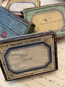 Original Antique French Paper Boxes - Set E