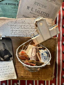 Chicken Wire Wall Basket & Buttermilk Document Clip