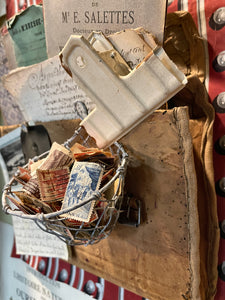 Chicken Wire Wall Basket & Buttermilk Document Clip