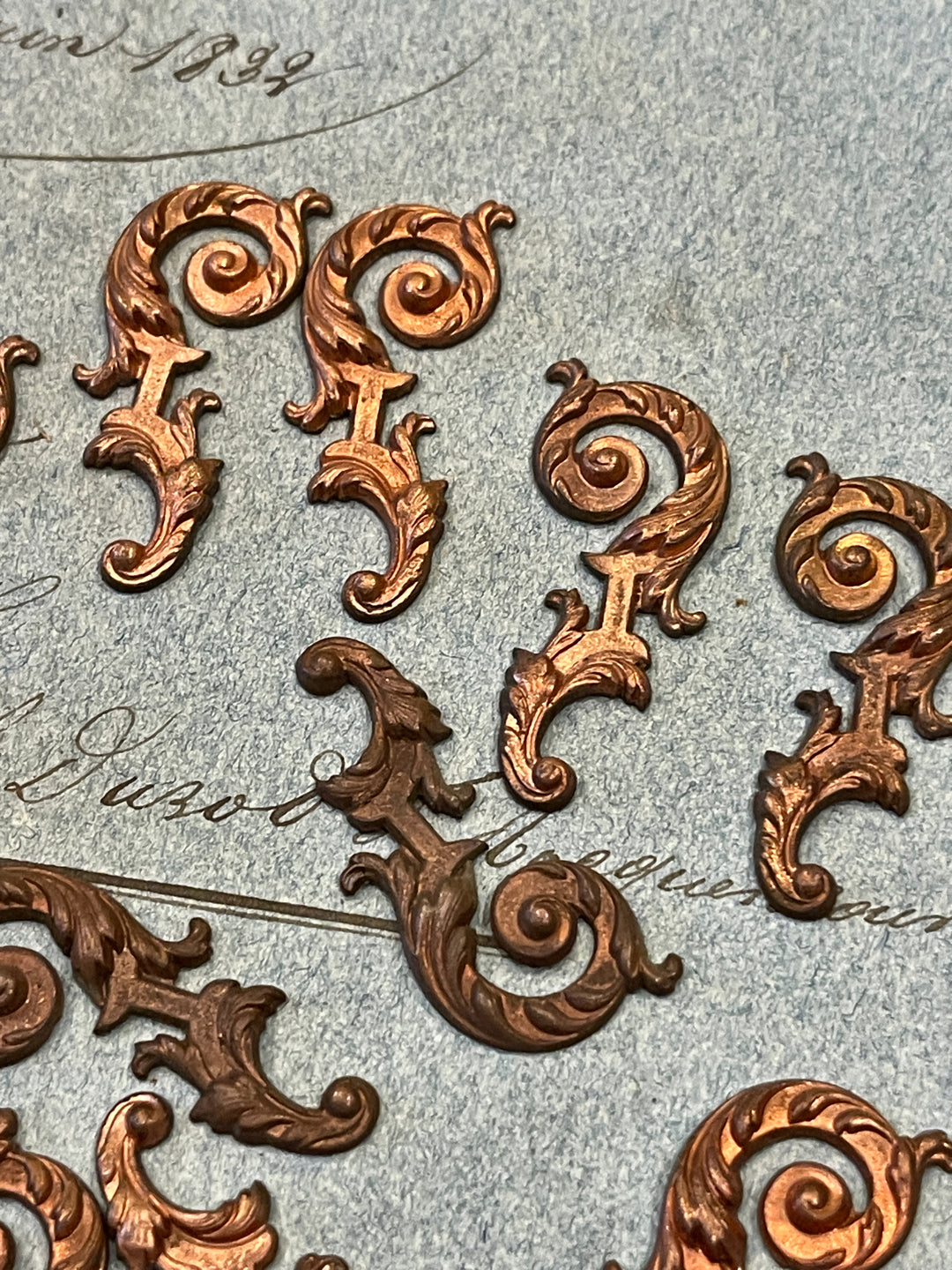 RARE 1800's Antique French Scroll Work Pieces