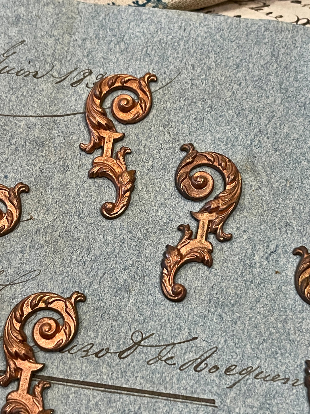 RARE 1800's Antique French Scroll Work Pieces