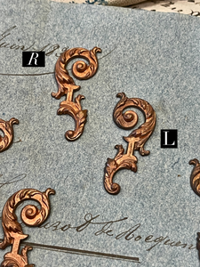 RARE 1800's Antique French Scroll Work Pieces