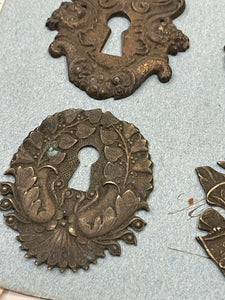 19th Century French Escutcheon Keyhole Covers - C
