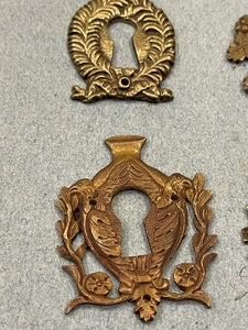 19th Century French Escutcheon Keyhole Covers - E