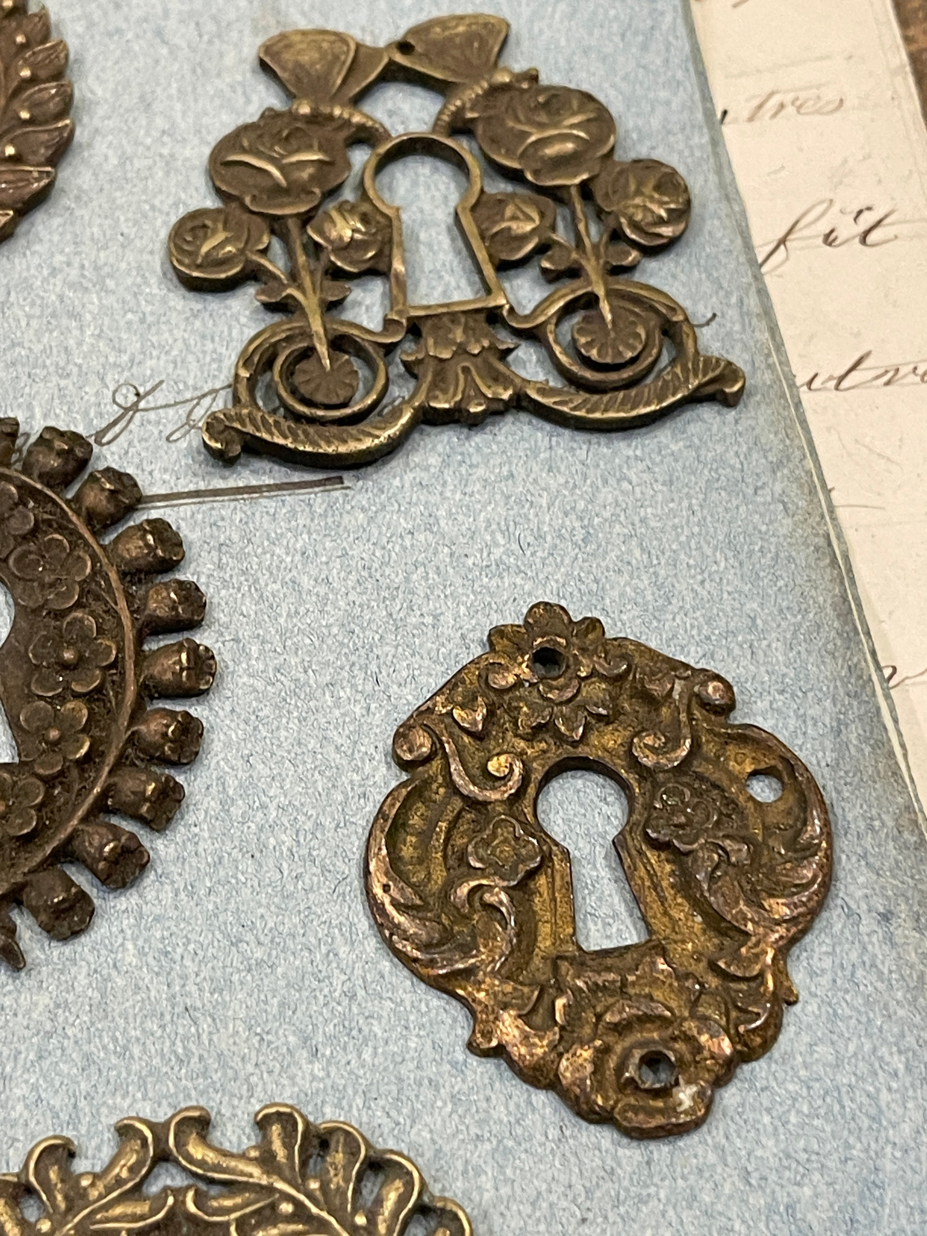 19th Century French Escutcheon Keyhole Covers - G