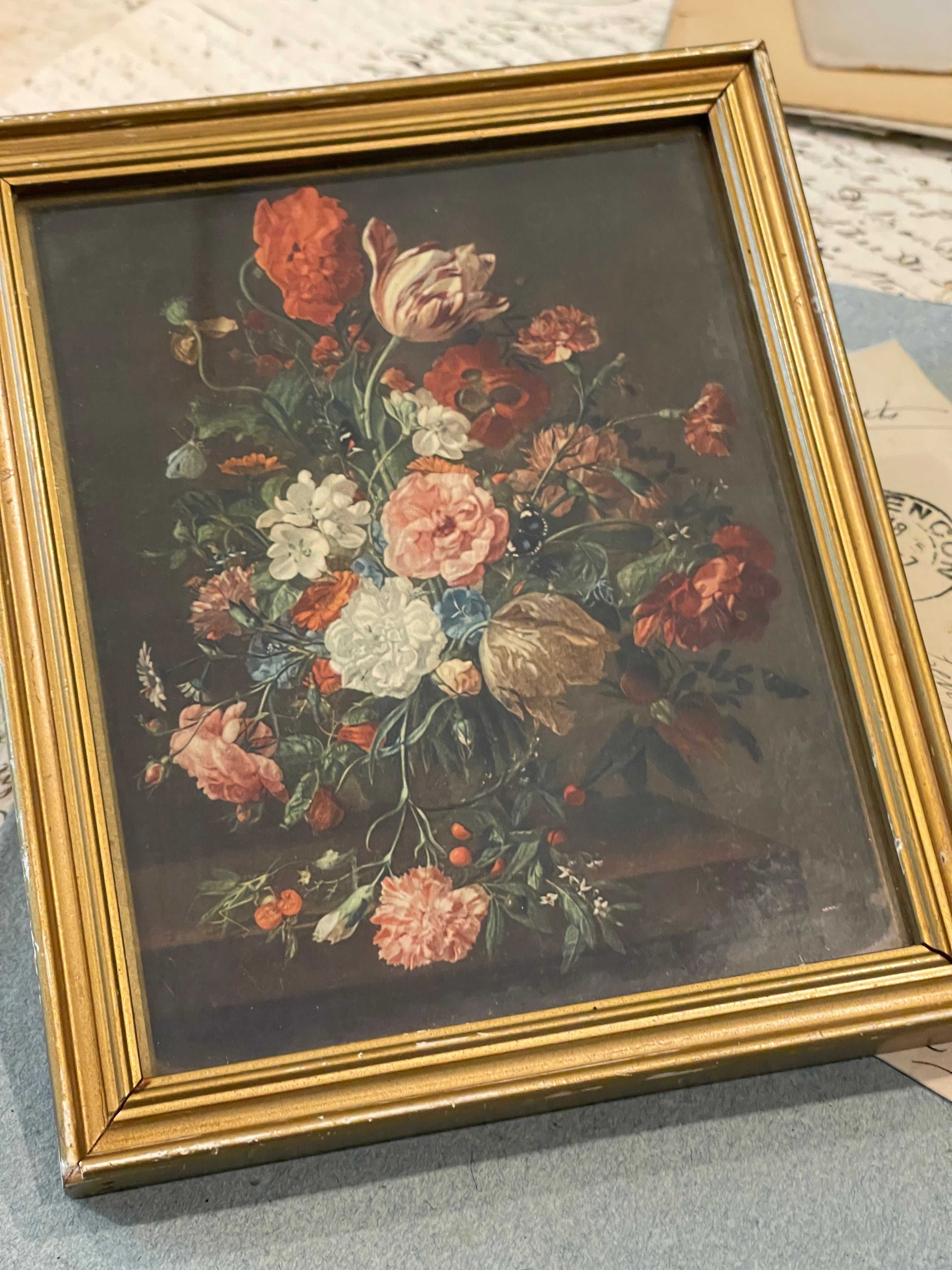 Antique French Miniature Botanical Picture