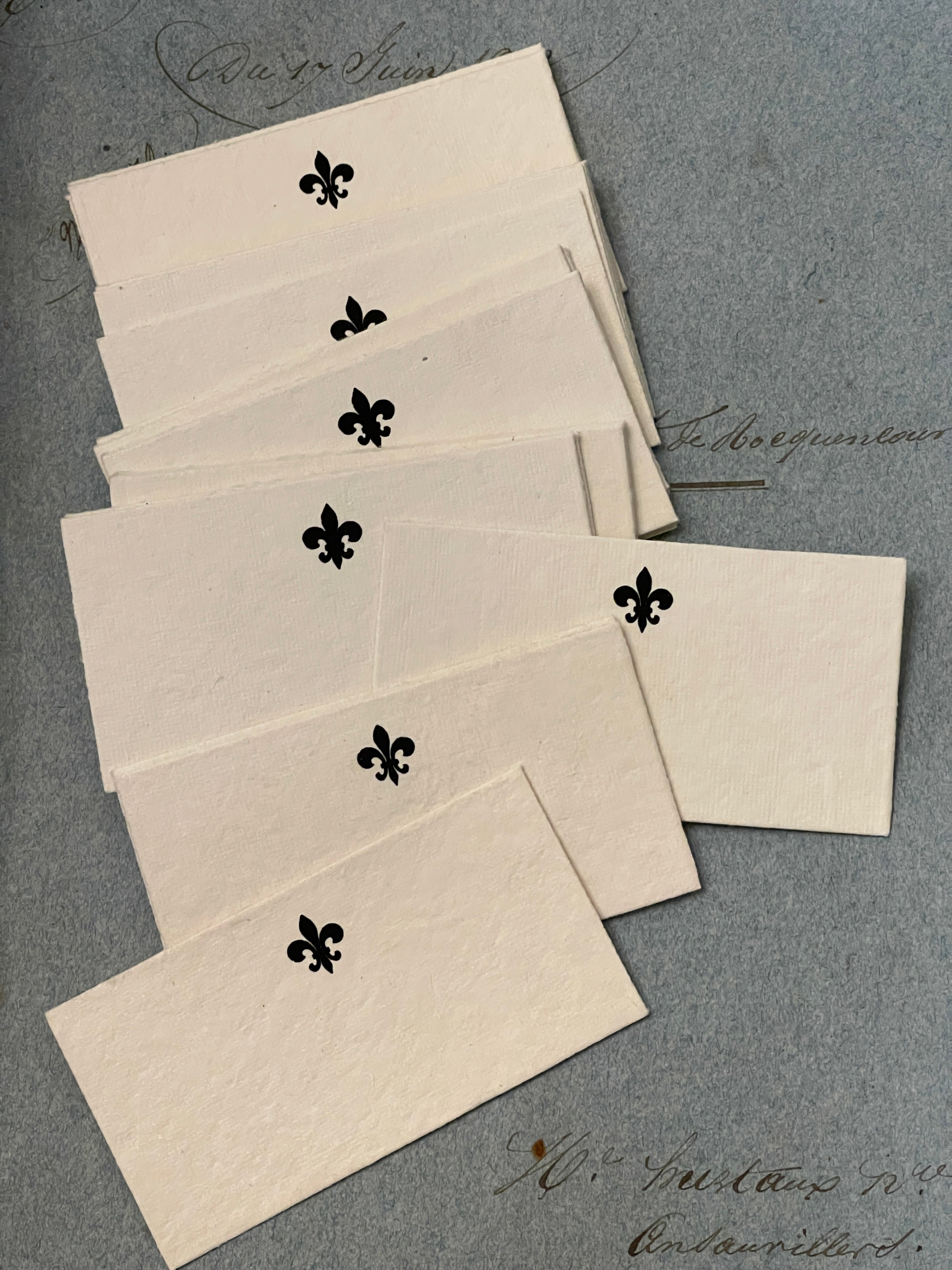 Handmade Cotton Wad Calling Cards/Mini Cards