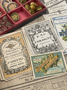 Antique Original French Perfume Labels - B