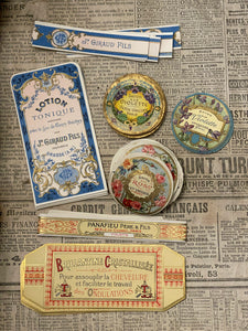 Antique Original French Perfume Labels - C