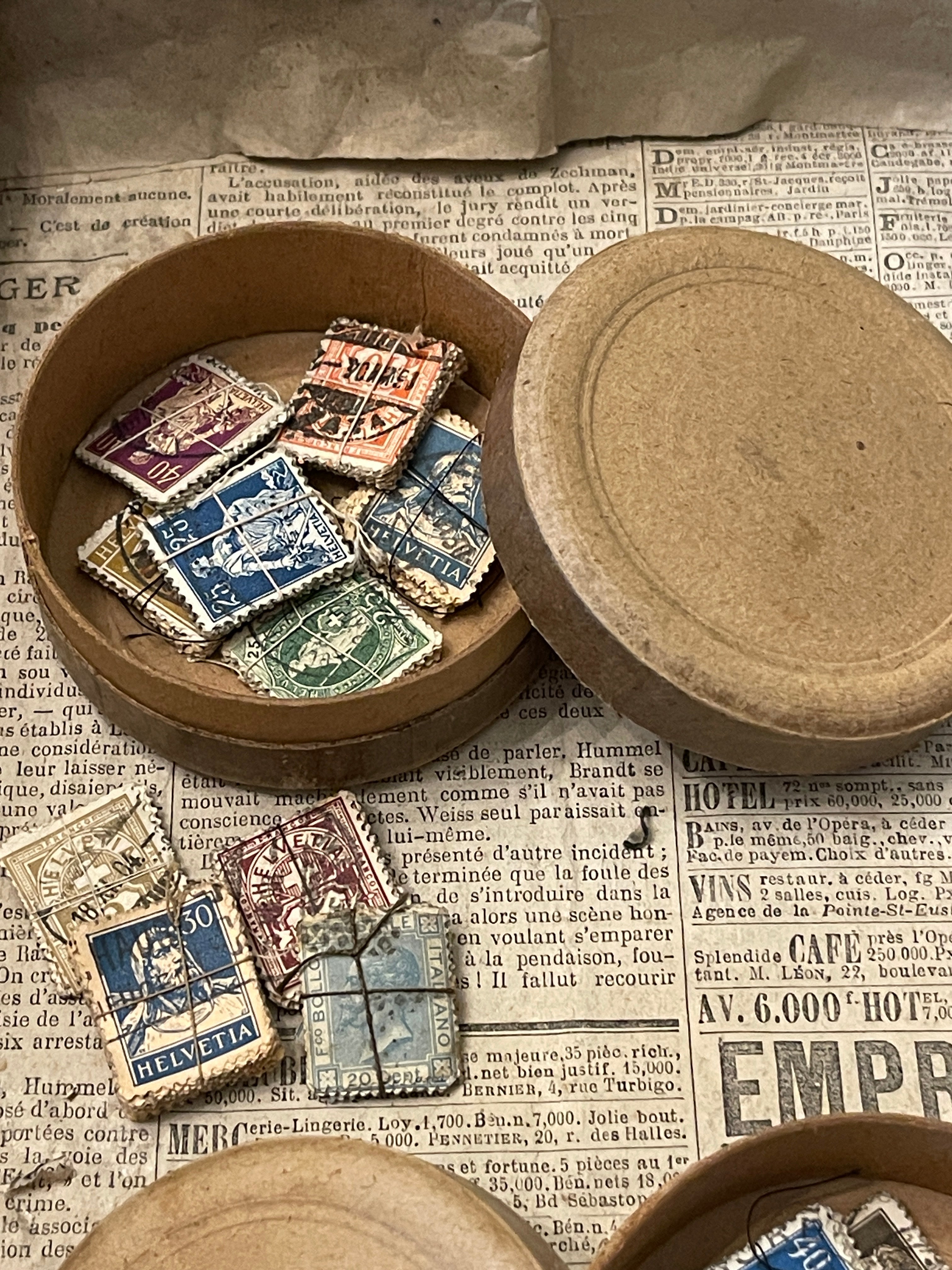French Apothecary boxes with stamps.
