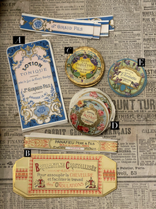 Antique Original French Perfume Labels - C