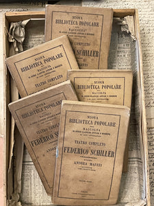 Antique Italian 1858 Biblioteca Popolare Books