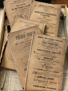 Antique Italian 1858 Biblioteca Popolare Books