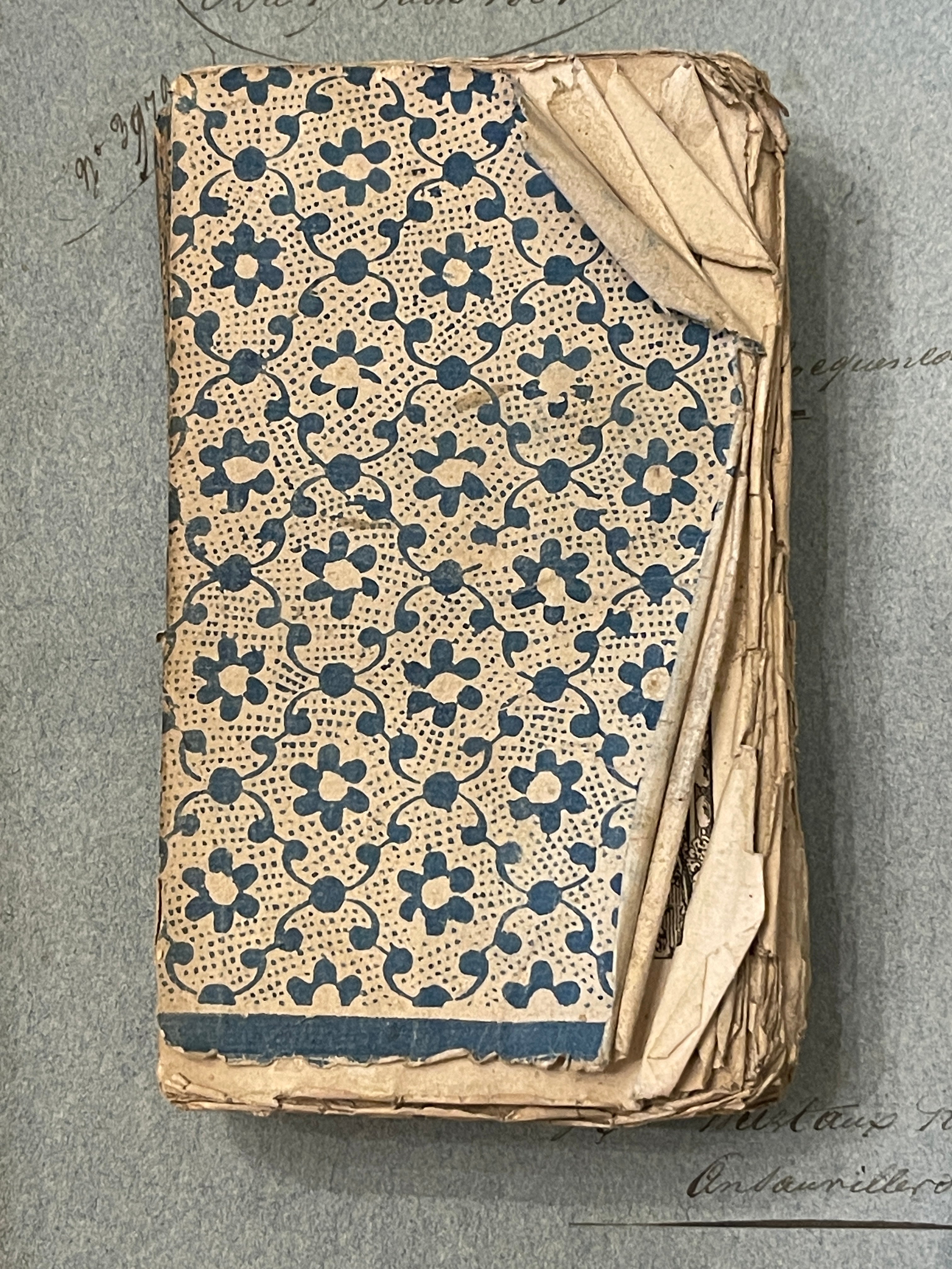 Antique French 1783 Papier Dominote Book