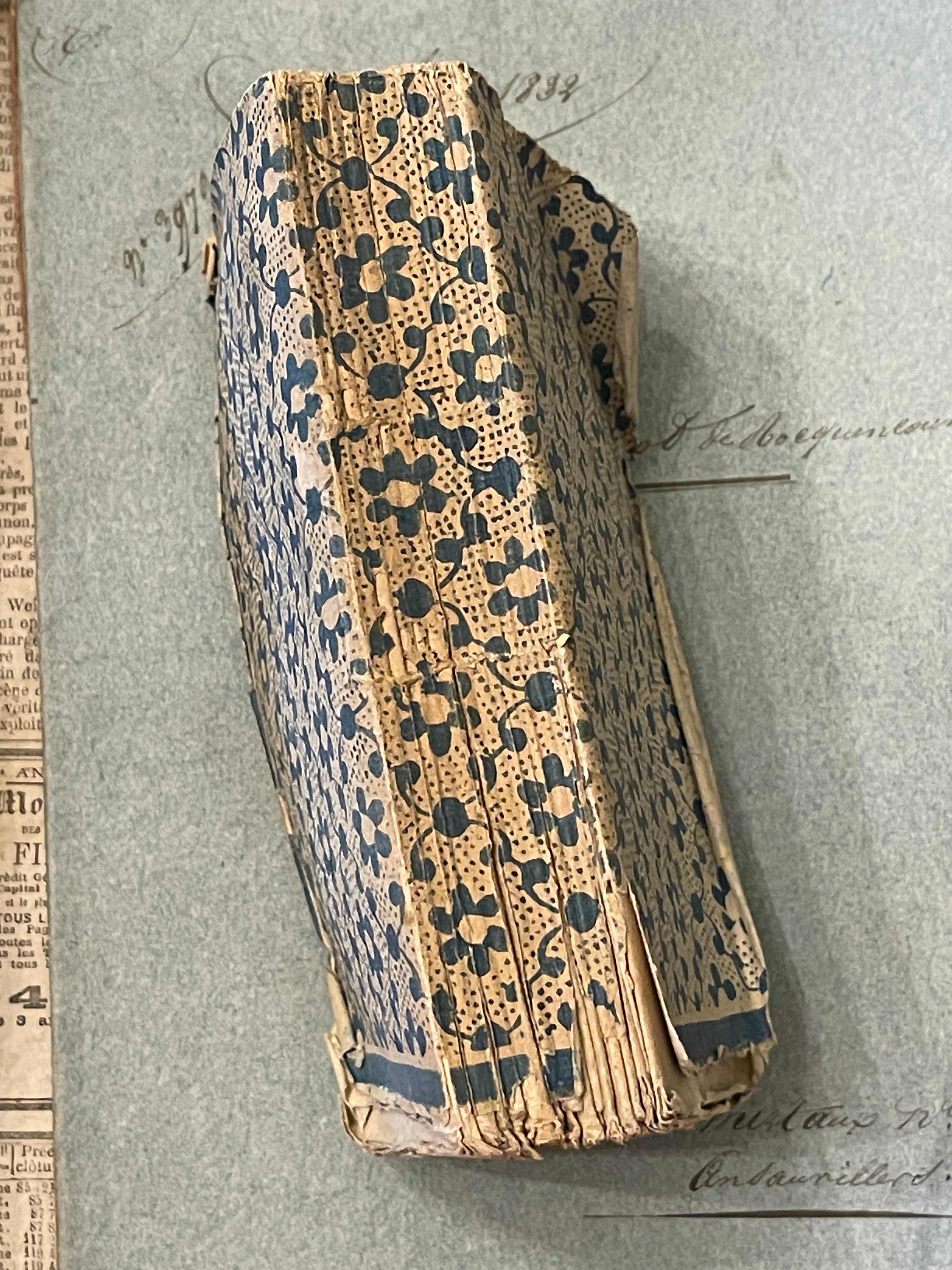 Antique French 1783 Papier Dominote Book