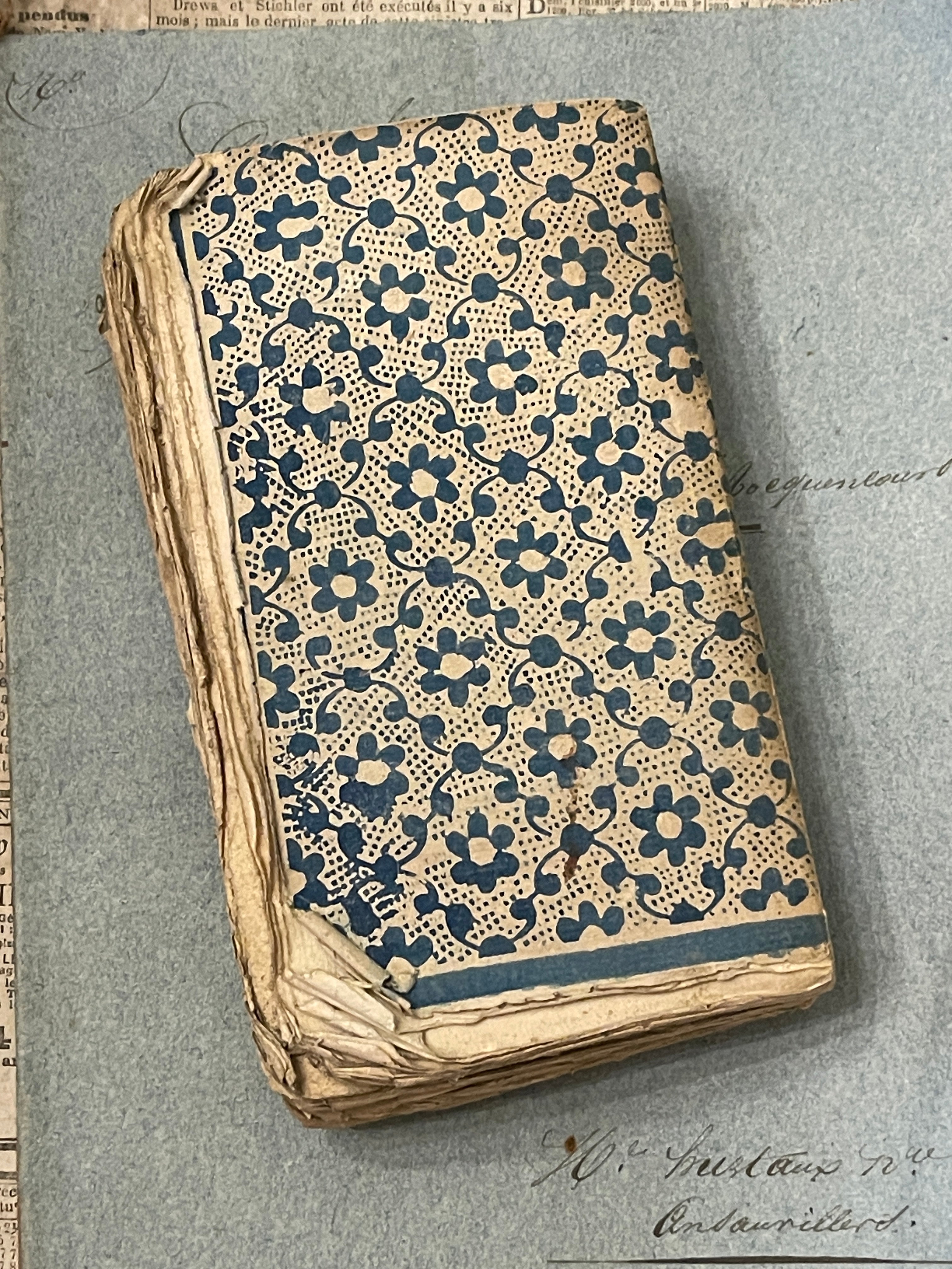 Antique French 1783 Papier Dominote Book