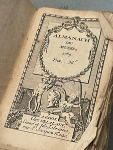 Antique French 1783 Papier Dominote Book