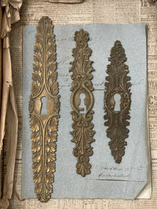 19th Century French Escutcheon Keyhole Covers - Y