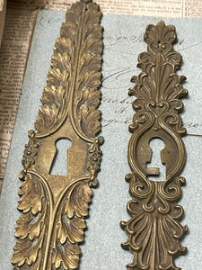 19th Century French Escutcheon Keyhole Covers - Y