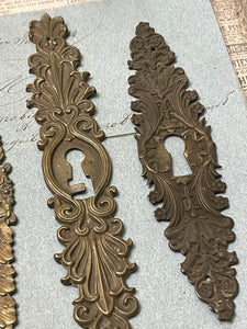 19th Century French Escutcheon Keyhole Covers - Y