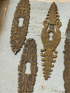 19th Century French Escutcheon Keyhole Covers - Z