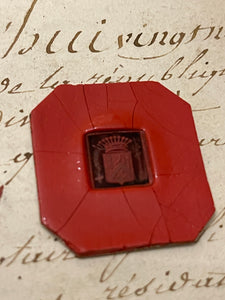 Rare French Red Wax Seal Impressions - E