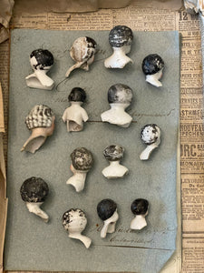 Vintage German Painted Doll heads with Shoulders - BDH2