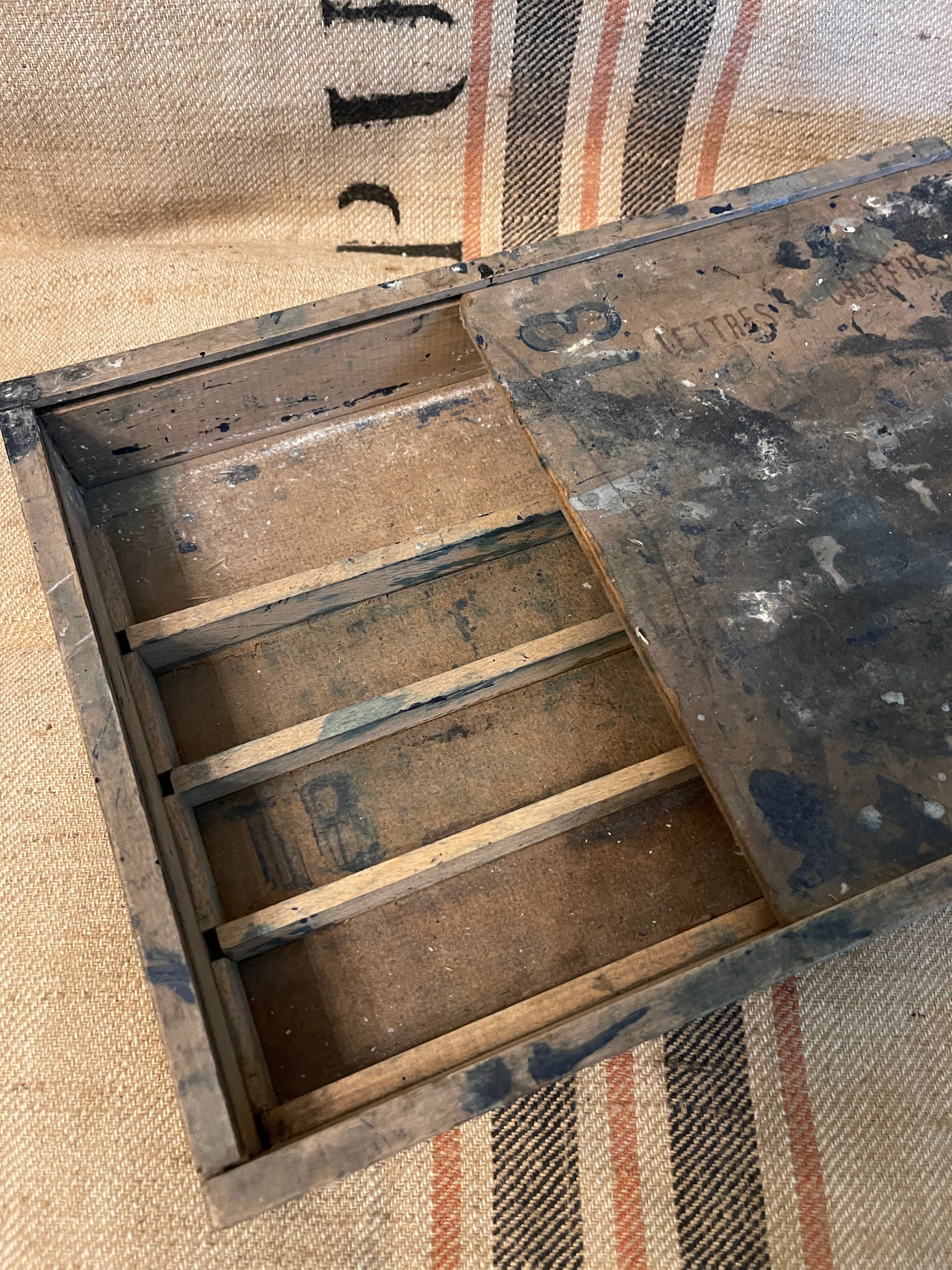 Vintage Print Type Box