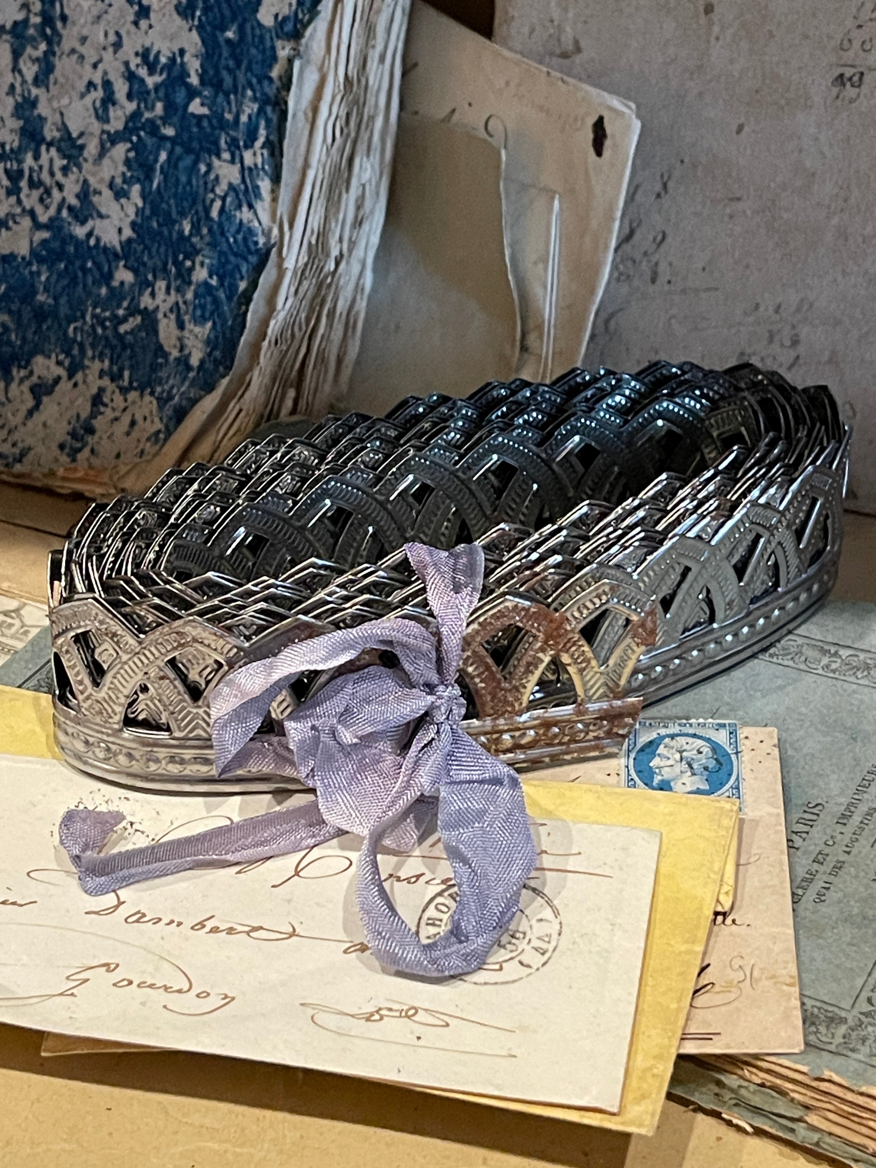 15 ft long Silver Metal Trim Ribbon