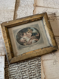 Antique French Miniature Picture - L'ODORAT