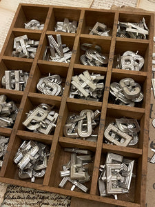 Antique French Aluminum Alphabet letters - Findings from France