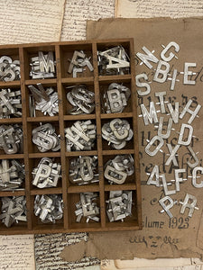 Antique French Aluminum Alphabet letters - Findings from France