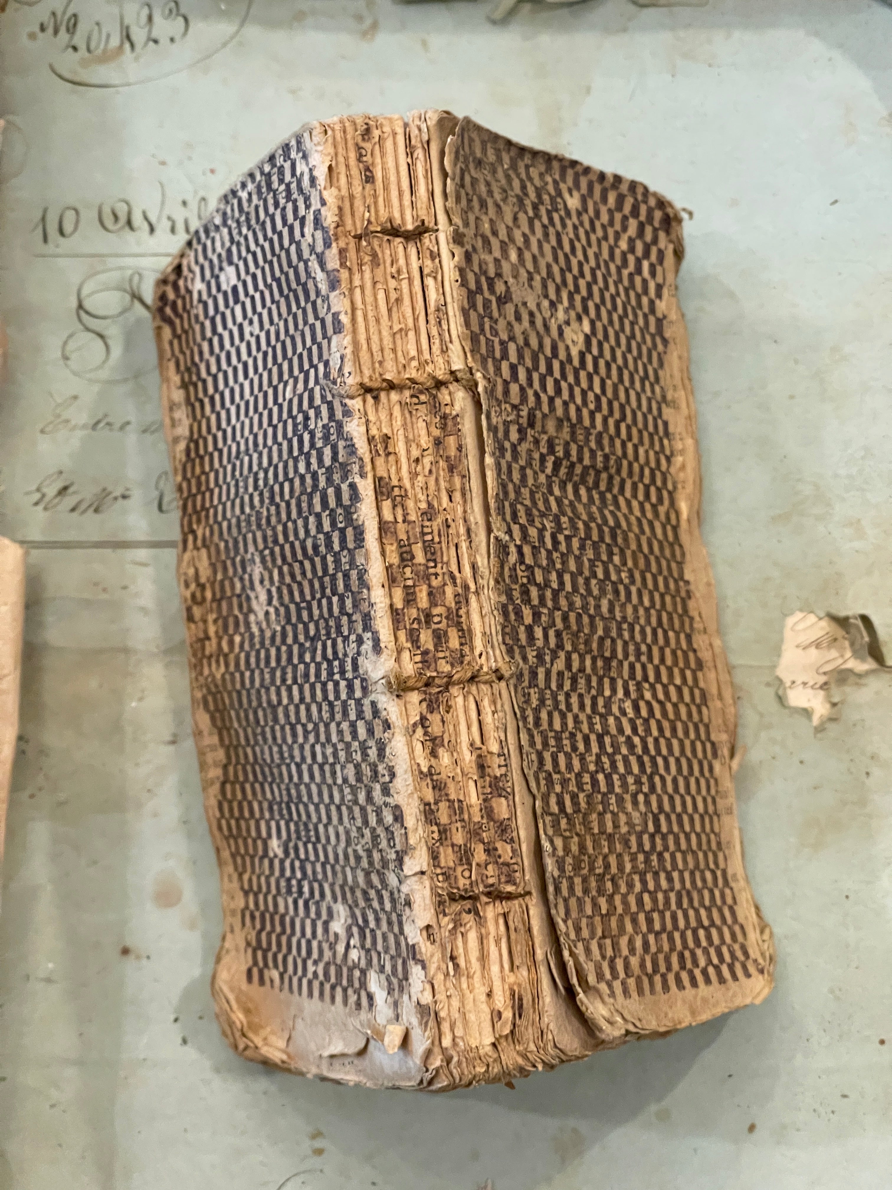 Antique French 1804 Papier Dominote Book