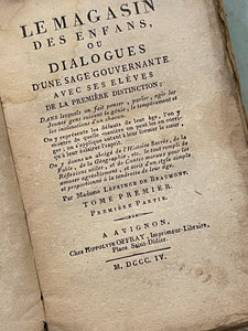 Antique French 1804 Papier Dominote Book