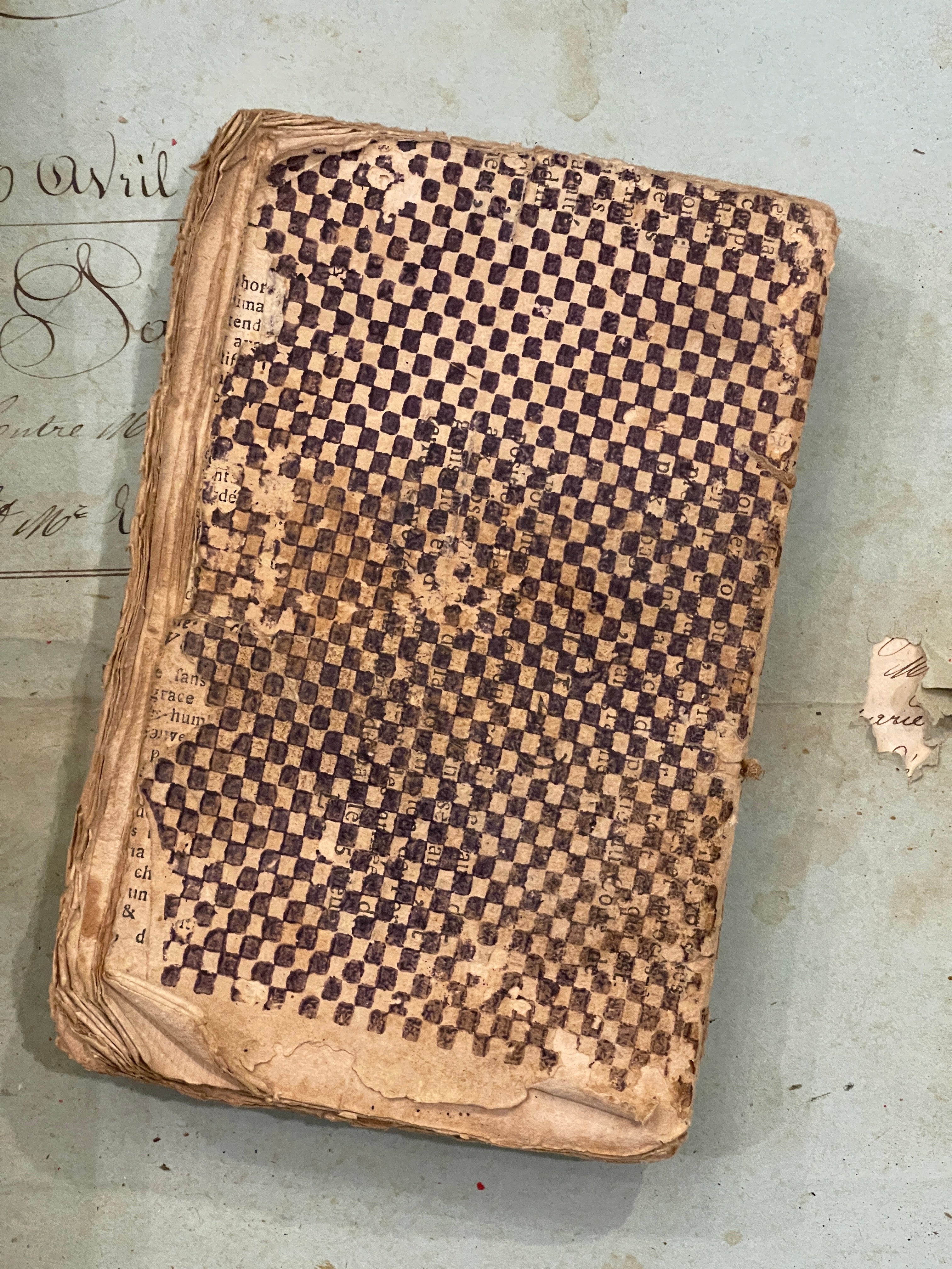 Antique French 1804 Papier Dominote Book