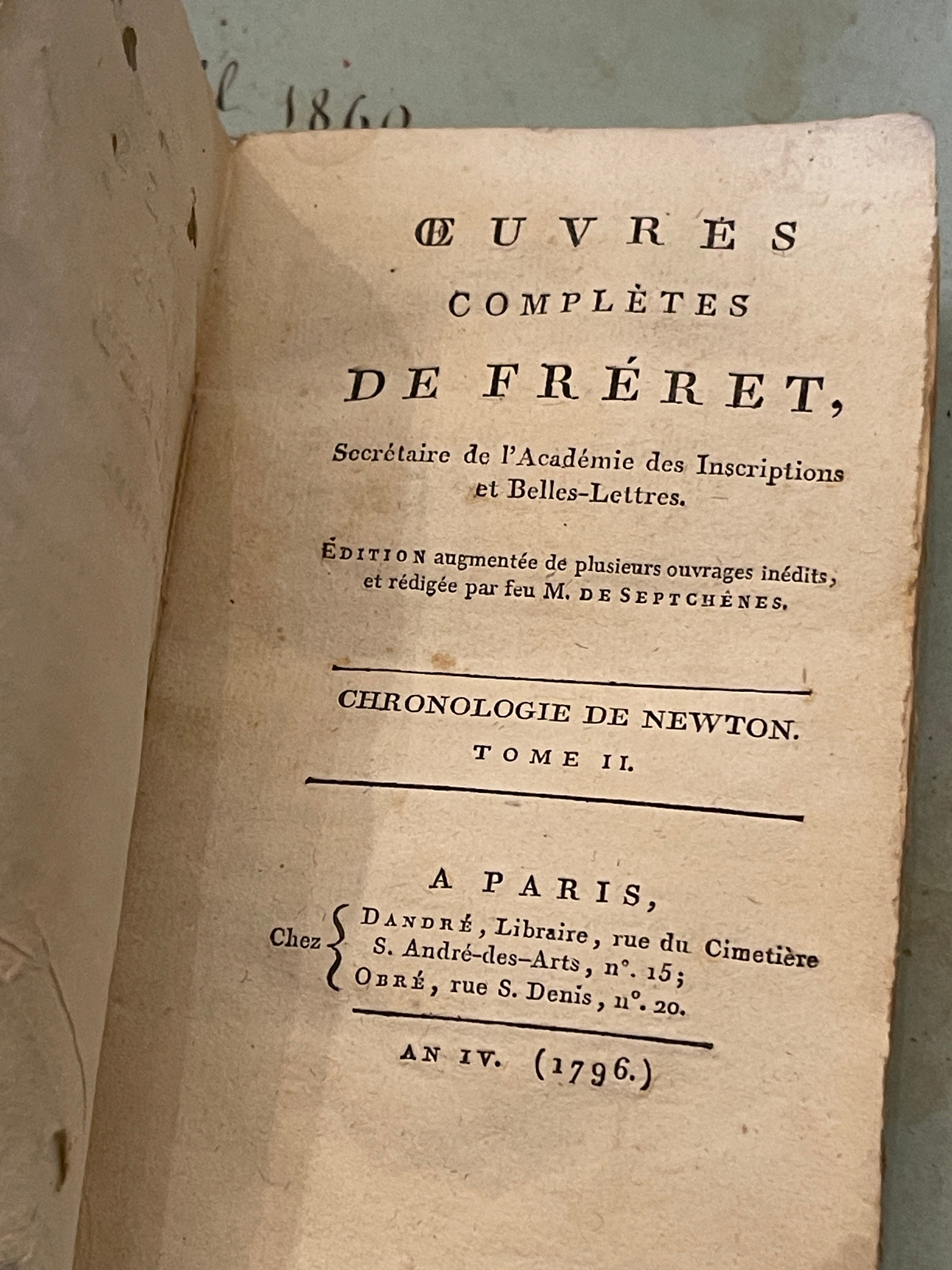 Antique French 1796 Papier Dominote Book