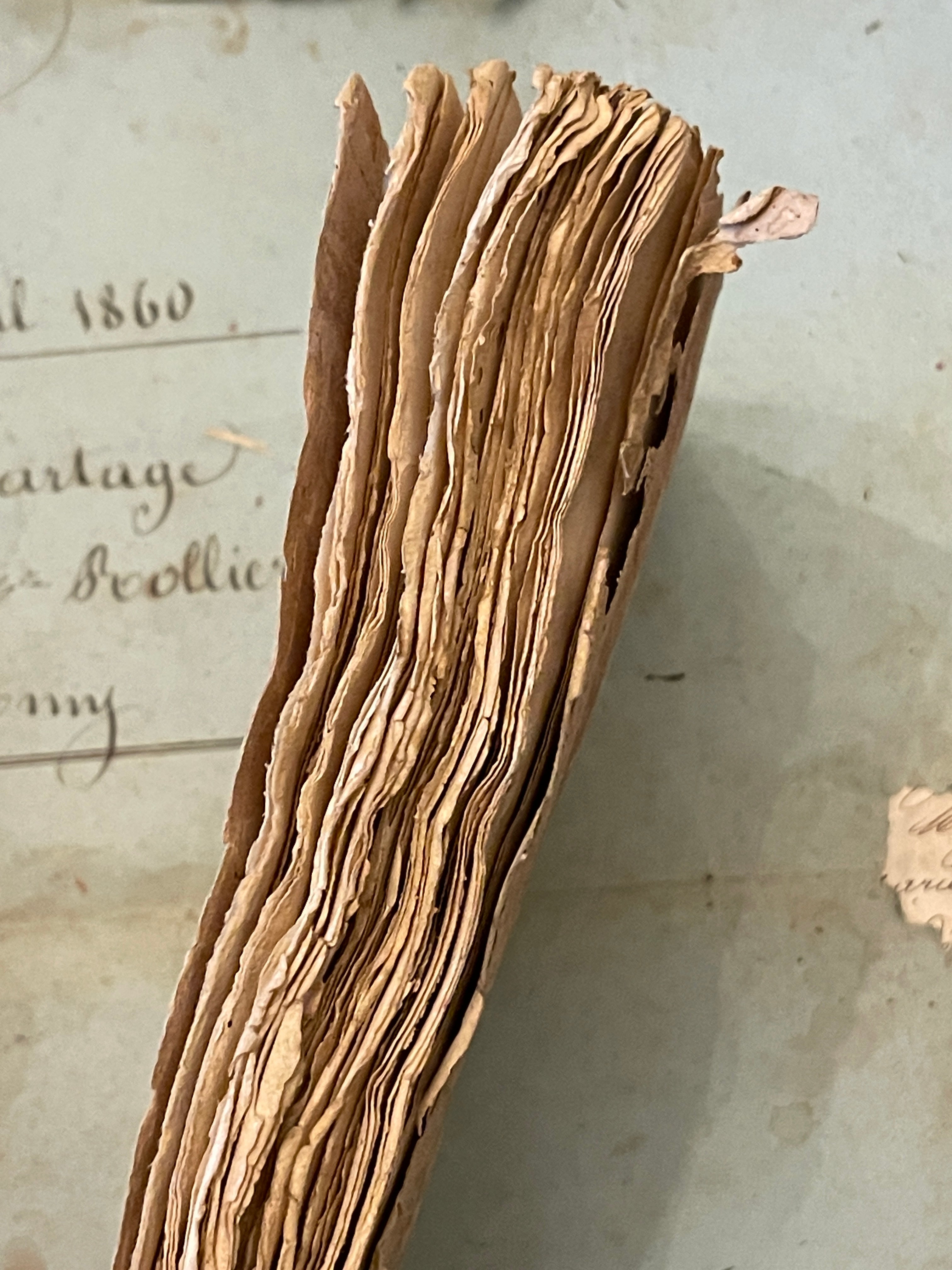 Antique French 1777 Papier Dominote Book