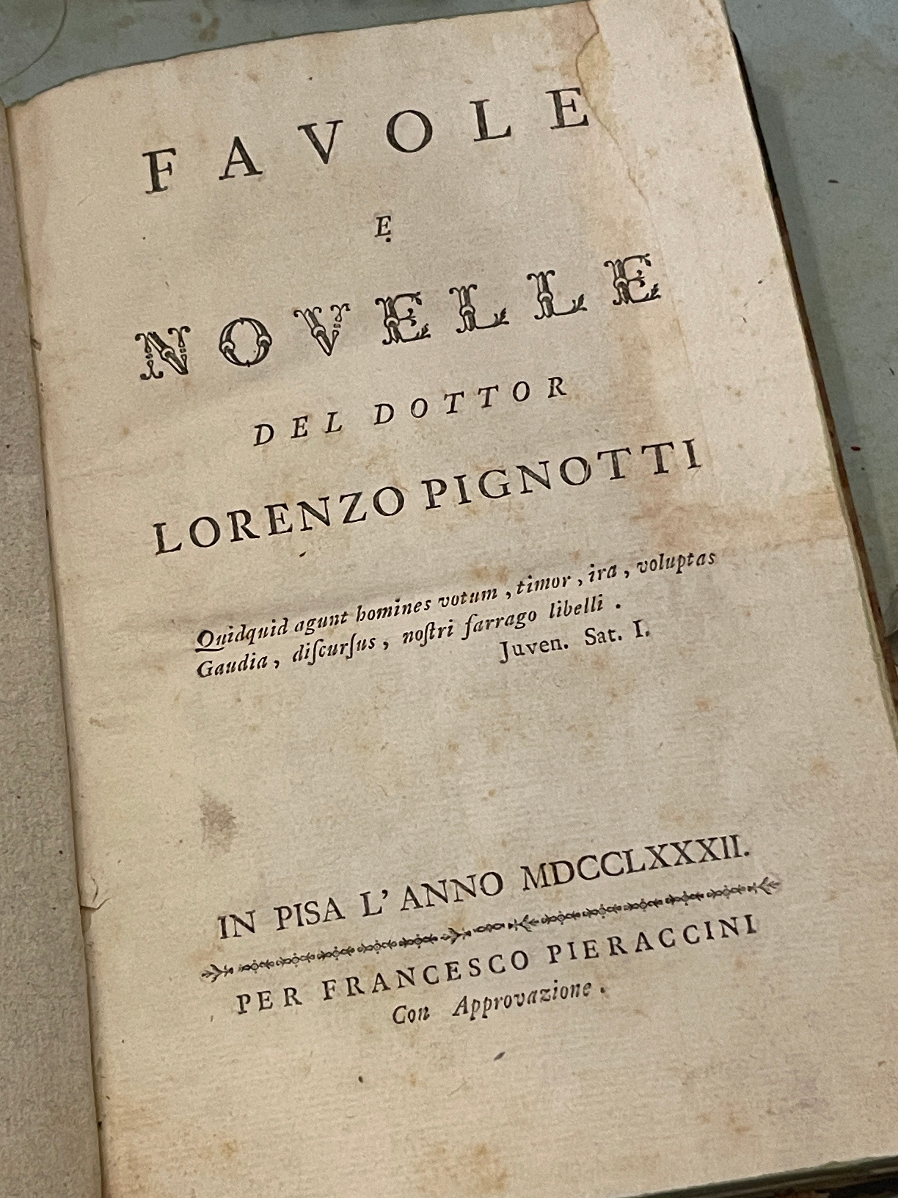 Antique Italian 1782 Papier Dominote Book