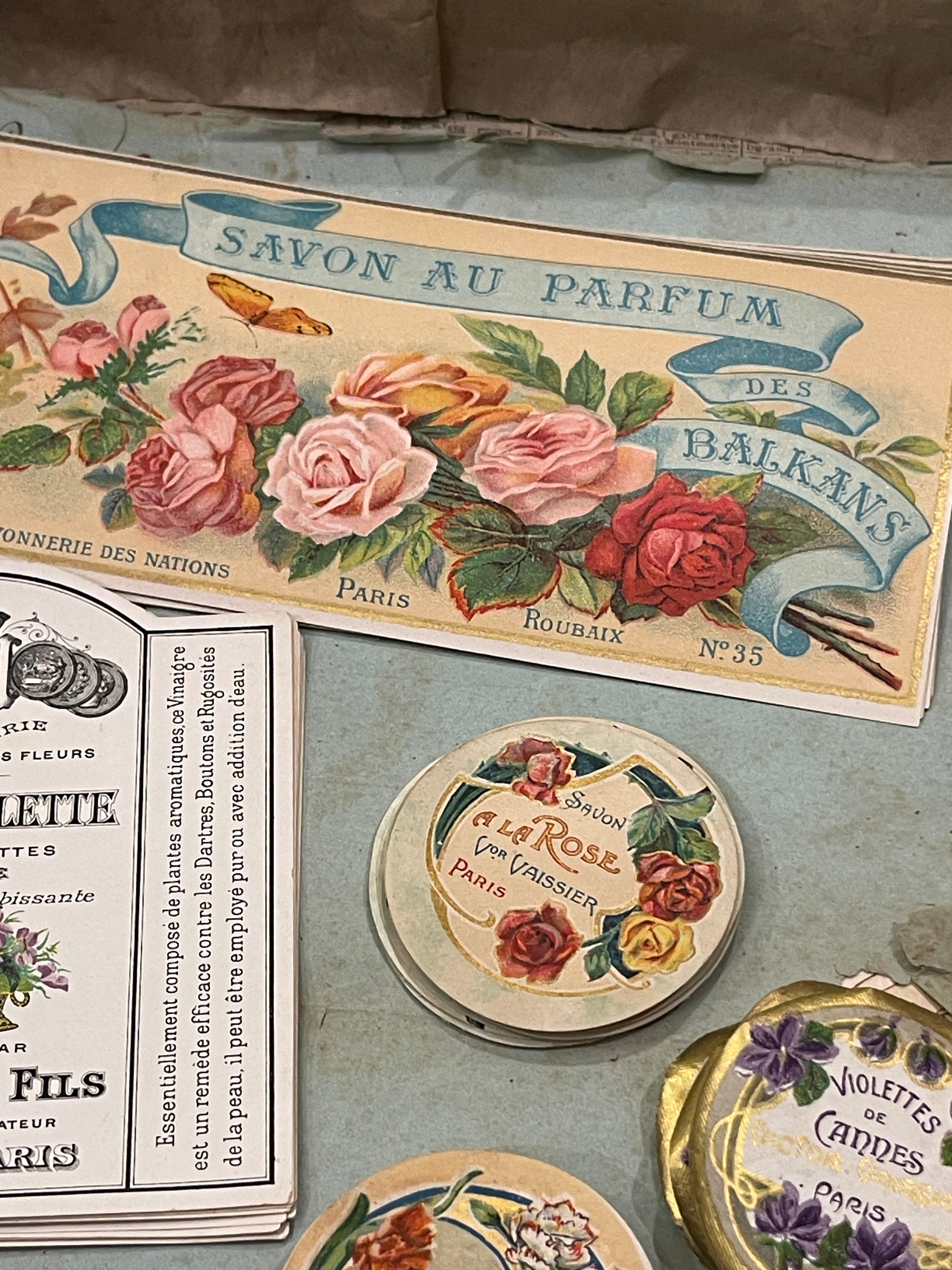 Antique Original French Perfume Labels - D