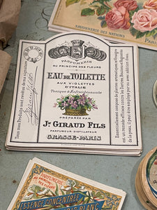 Antique Original French Perfume Labels - D